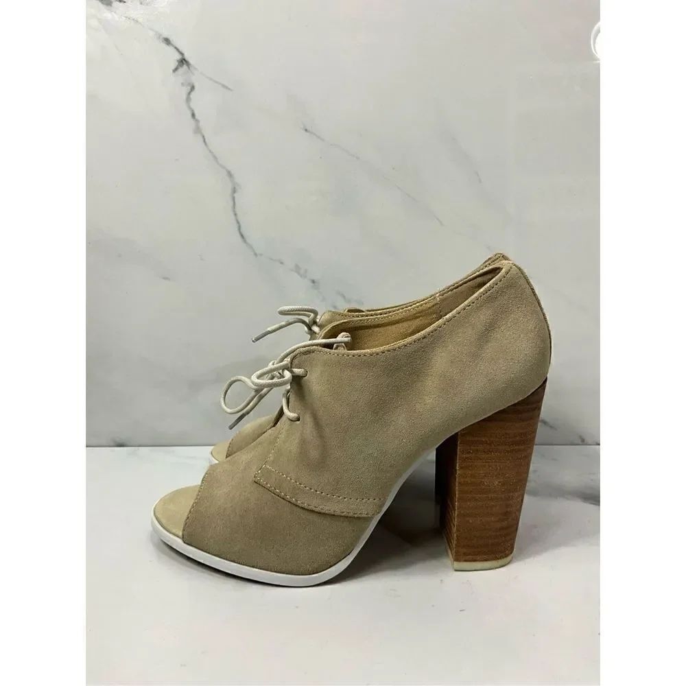 ALDO Suede Leather Open Toe Heels - Picture 2 of 7